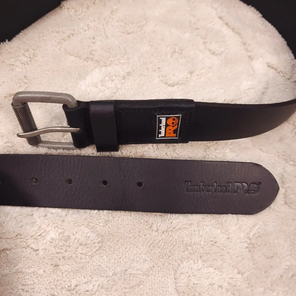 NWOT Timberland PRO 38mm Boot Leather Belt Black Sz 32